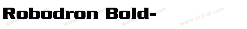 Robodron Bold字体转换